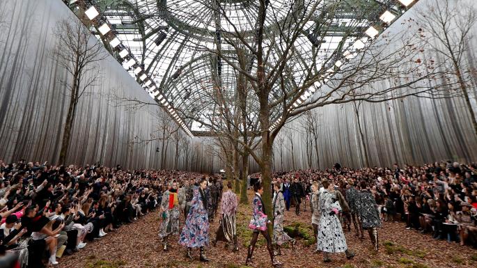 The tree parade for Chanel in Paris