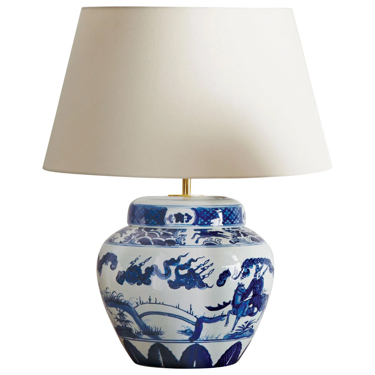 OKA UK - Kraakware Ceramic Chinese Table Lamp