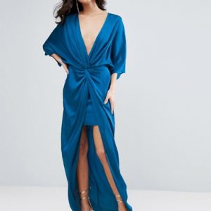 ASOS Kimono Twist Front Maxi Dress - Liyanah