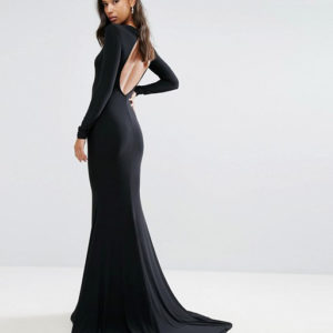 Club L Open Back Maxi Dress with Fishtail - Liyanah