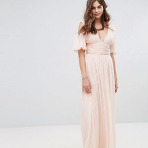 French Connection Constance Drape Cold Shoulder Maxi Dress - Liyanah