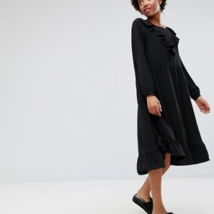 Monki Frill Detail Midi Dress - Liyanah