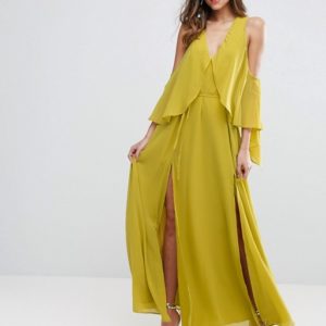 ASOS Drape Cold Shoulder Maxi Dress - Liyanah