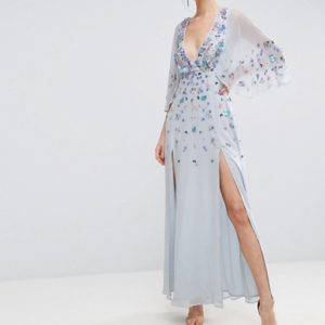 ASOS Embellished Kimono Maxi Dress - Liyanah