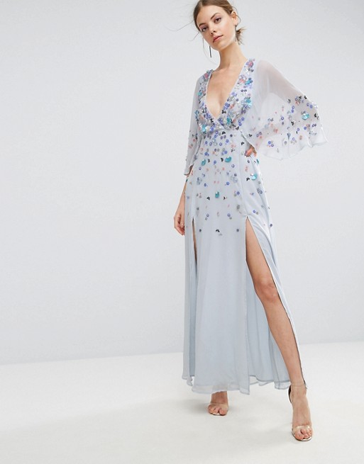 ASOS Embellished Kimono Maxi Dress - Liyanah