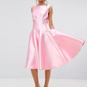 ASOS SALON Panelled Seamed Midi Prom Dress with Godets - Liyanah