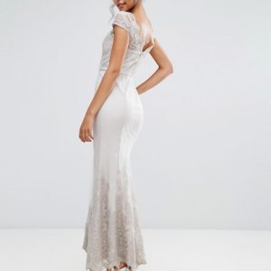 Chi Chi London Premium Lace Maxi Dress with Fishtail - Liyanah