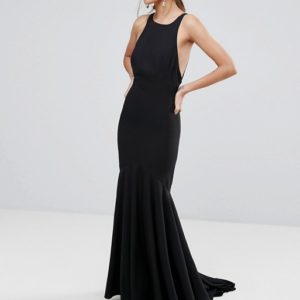 Jarlo Fishtail Maxi Dress With Open Bow Back - Liyanah