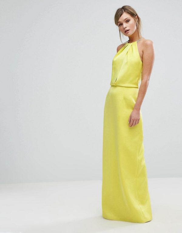 Ted Baker Maxi Dress With Chain Neckline - Liyanah