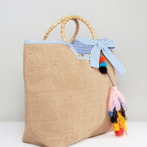 America & Beyond Festival Colourful Tassel Jute bag - Liyanah