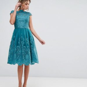 Chi Chi London Premium Lace High Low Dress - Liyanah