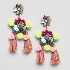 Glamorous Embellished Tassel Drop Earrings - Liyanah