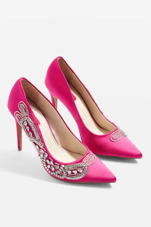 GLITZ Embellished Court Topshop Shoes - Liyanah