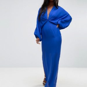 ASOS Balloon Sleeve Column Maxi Dress - Liyanah