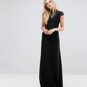 TFNC Tall High Neck Lace Maxi With Scallop Back - Liyanah