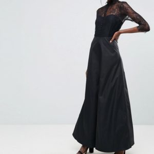 Y.A.S High Neck Maxi Dress With Lace Insert - Liyanah