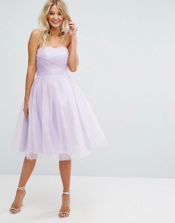Hell Bunny Lavender Bandeau Tulle Dress - Liyanah