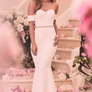 Lipsy Bridal Bandeau Diamanté Detail Maxi Dress - Liyanah