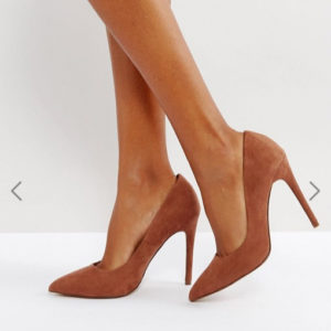 ASOS PARIS Mocha Nude Pointed High Heels - Liyanah