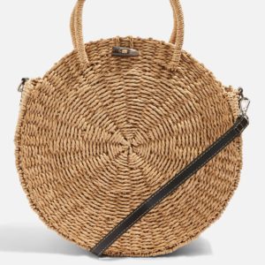 Bondi Round Straw Tote Bag - Liyanah