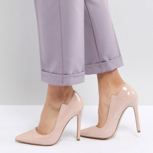 Lost Ink Patent Nude Court Shoes - Liyanah