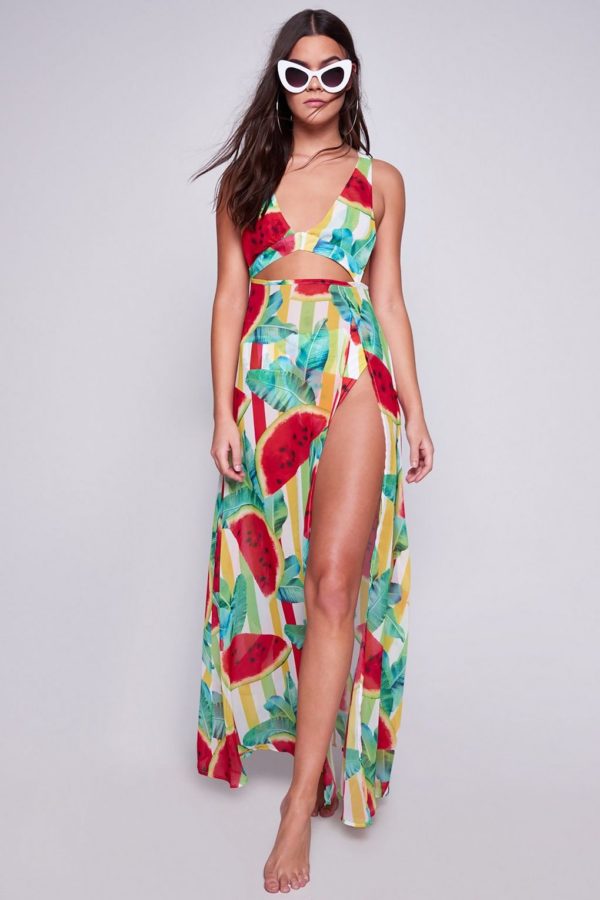 Watermelon Maxi Beach Dress by Jaded London - Liyanah