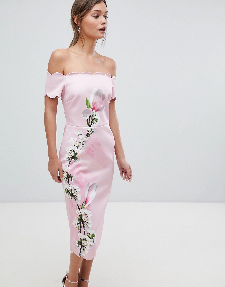 ted baker pink bodycon dress