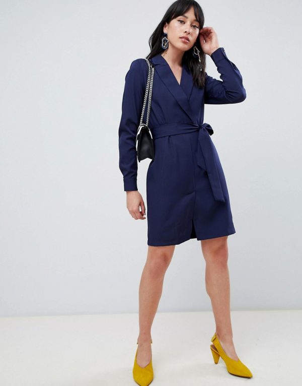 Unique 21 tailored belted wrap dress