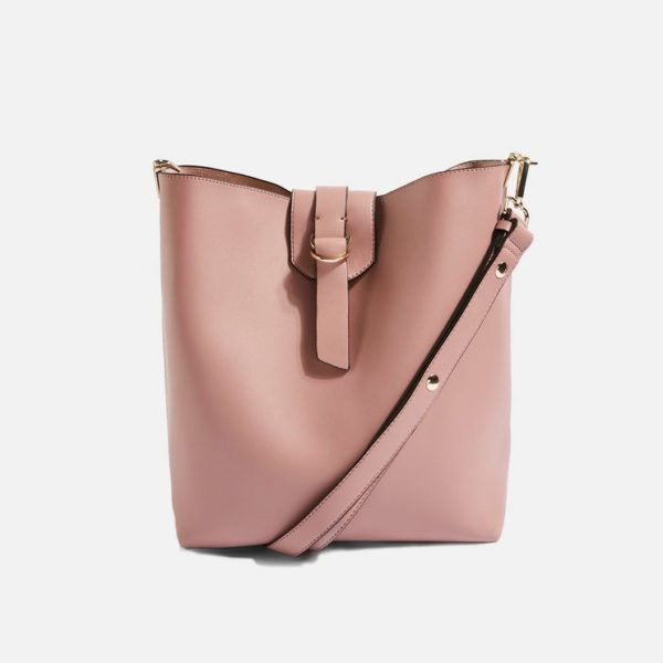Hobo pink leather look bag - Liyanah