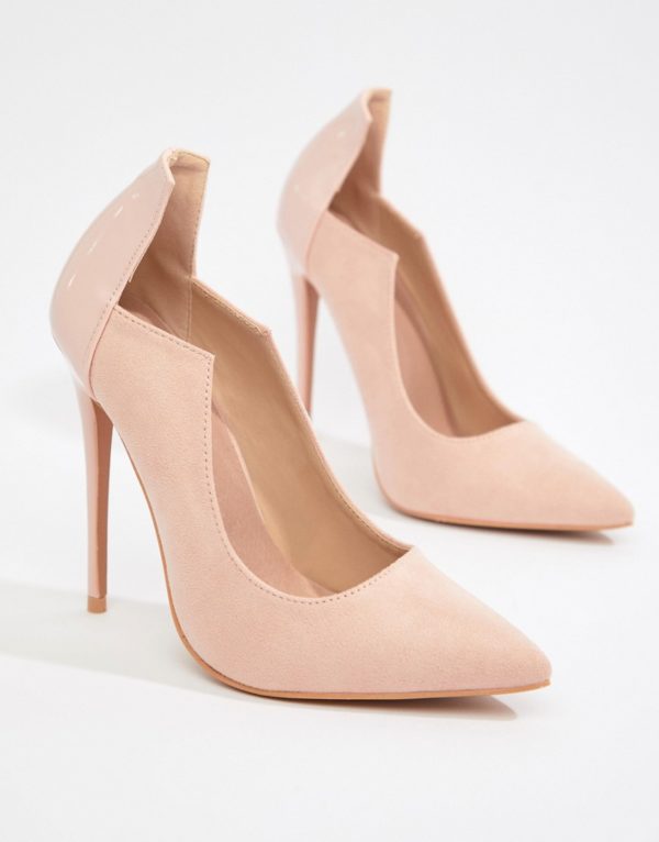 Lost Ink High Cut Pink Court Shoes - Liyanah.co