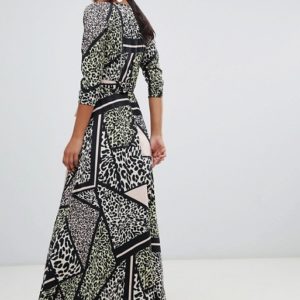 Liquorish leopard animal print wrap maxi dress - Liyanah