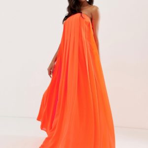 ASOS DESIGN bandeau pleated column maxi dress - Liyanah