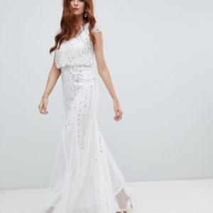 Amelia Rose 2-in-1 embellished wedding dress in ivory - Liyanah
