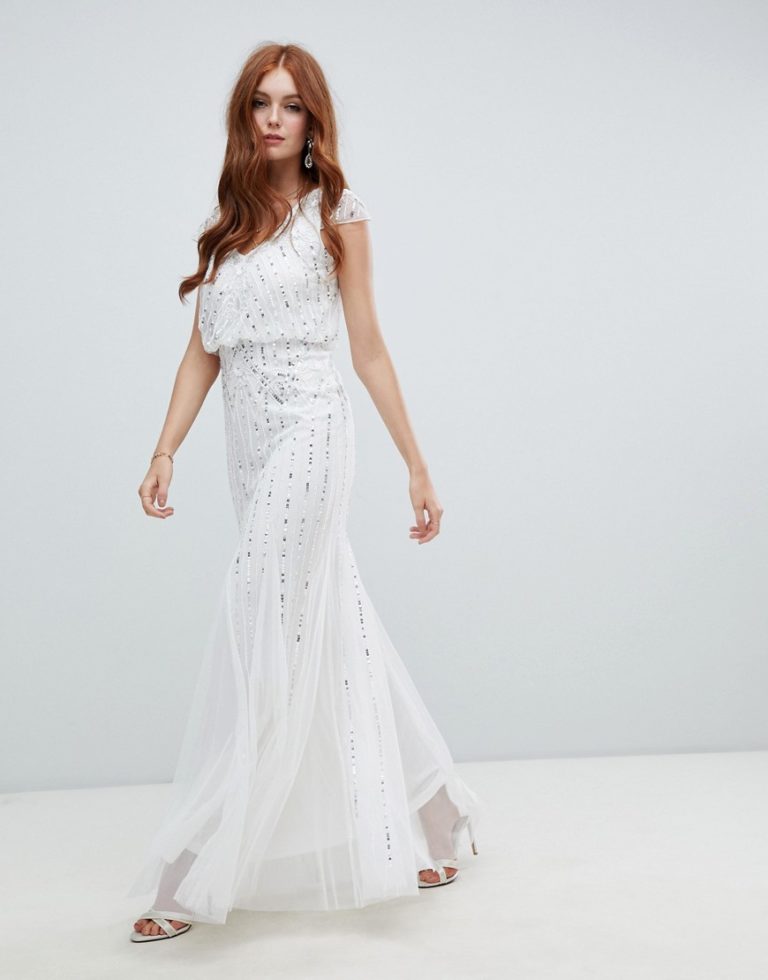Amelia Rose 2-in-1 embellished wedding dress in ivory - Liyanah