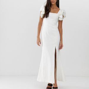 C Meo Collective heart of me ruflfe ivory white gown - Liyanah