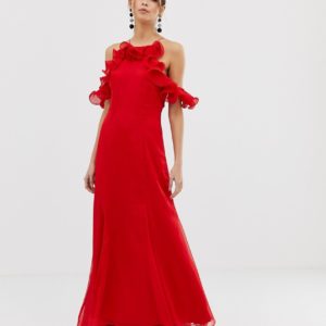 Keepsake Embrace red ruffle gown - Liyanah