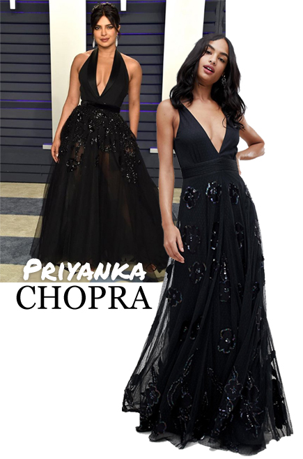 A Star Is Born prom maxi dress with plunge front in black - Liyanah