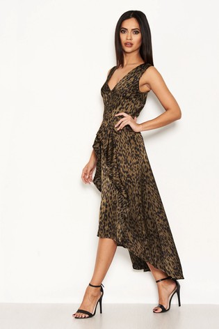 AX Paris Animal Print Satin Dress