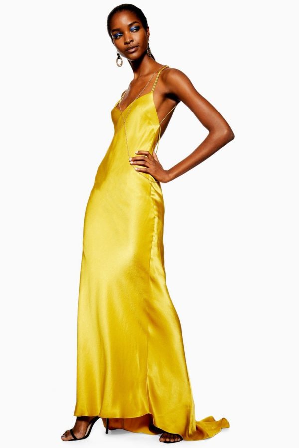 Topshop Satin Chain Maxi Dress - Liyanah