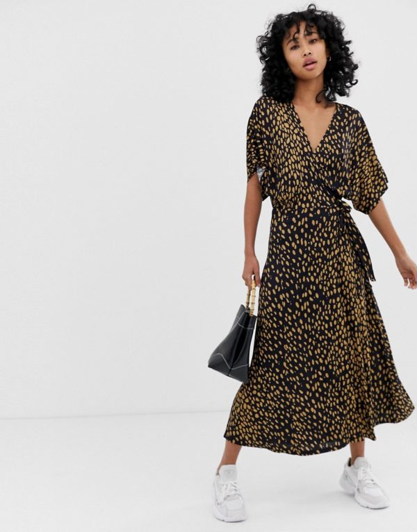 Whistles Exclusive animal print wrap dress - Liyanah