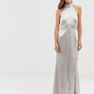 ASOS EDITION halter maxi dress with fishtail