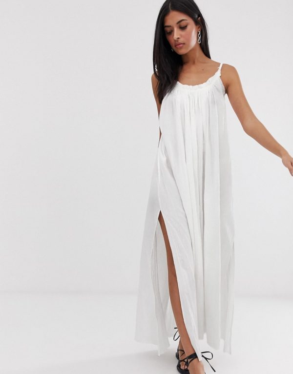 AllSaints romey maxi dress with low back