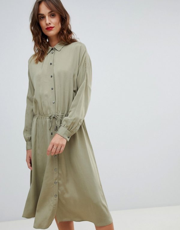 Boss Casual shirt dress with drawstring belt