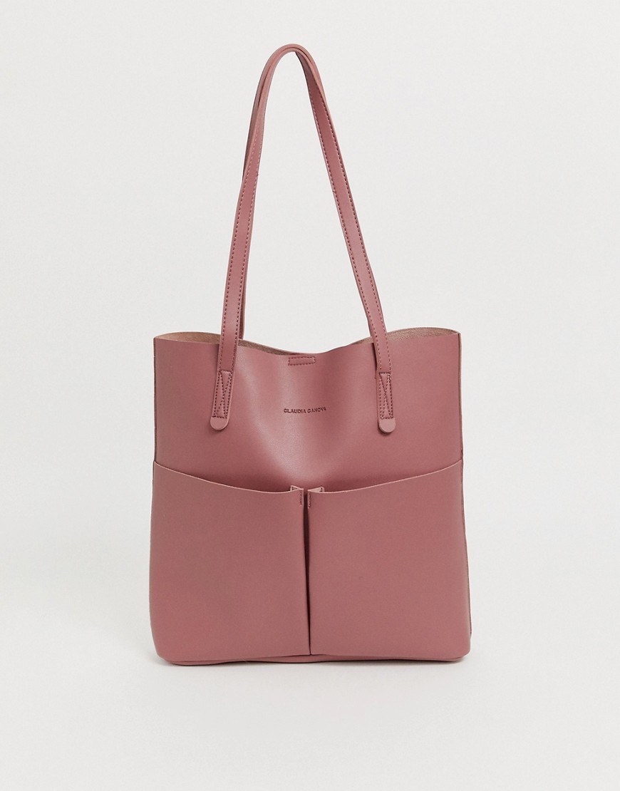 Claudia canova unlined two pocket tote bag online