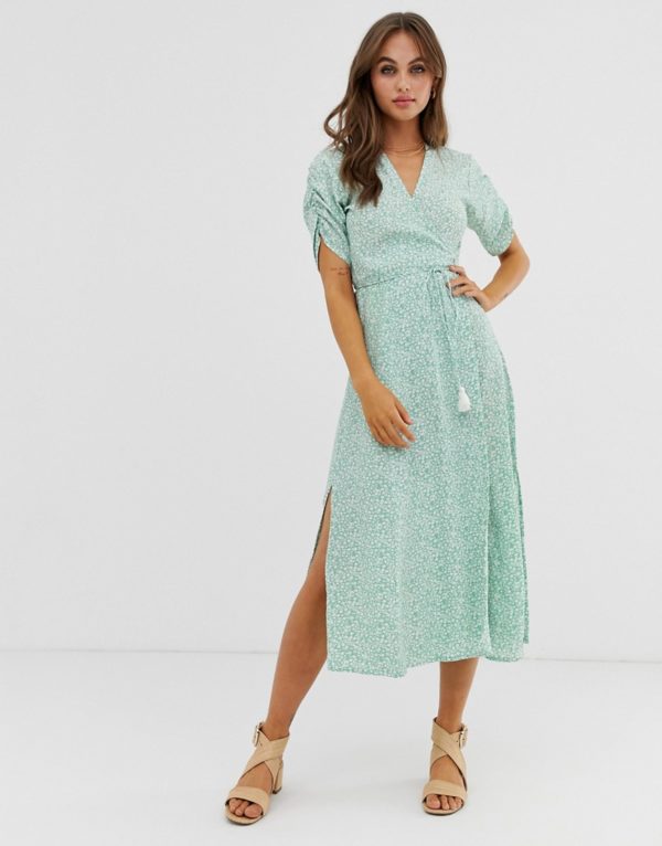 Faithfull Chiara midi wrap dress