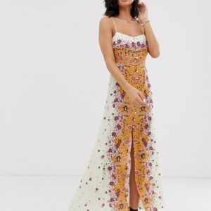 Free People morning song printed maxi dress