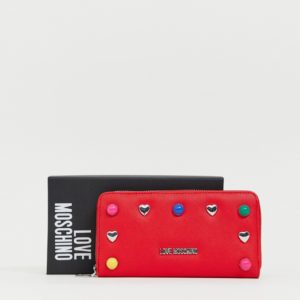 Love Moschino studded zip around purse