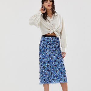 Mango midi sequin skirt