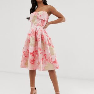 Naf Naf romantic skater dress with butterfly print