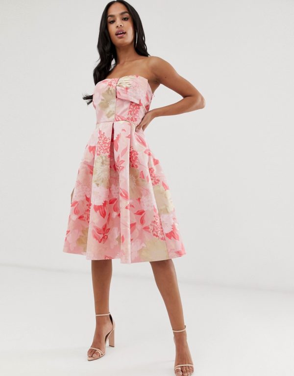 Naf Naf romantic skater dress with butterfly print